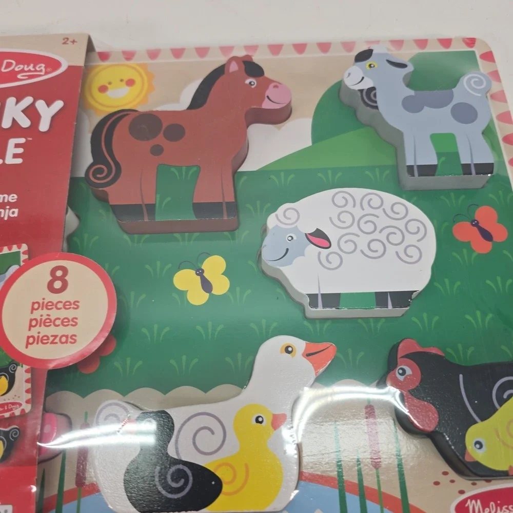 Melissa and Doug Fresh‎ Start FARM ANIMALS Chunky Thick Wood Puzzle 12